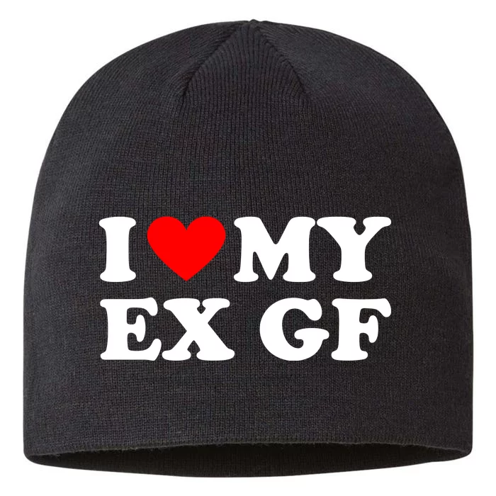 I Love My Ex Girlfriend Funny Gift 8 1/2in Sustainable Knit Beanie