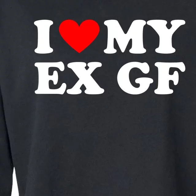 I Love My Ex Girlfriend Funny Gift Cropped Pullover Crew