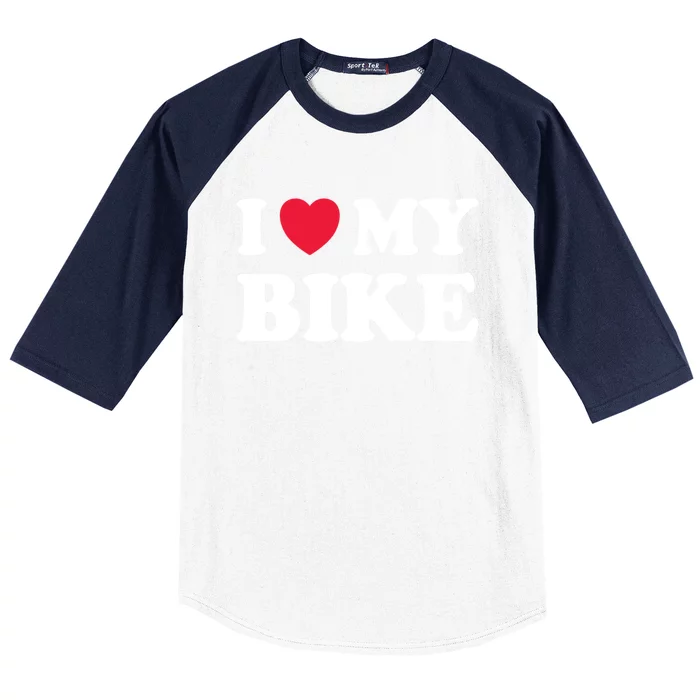 I Love My Bike Cute Gift Baseball Sleeve Shirt