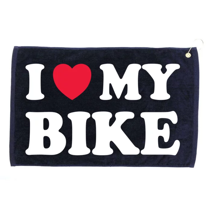 I Love My Bike Cute Gift Grommeted Golf Towel