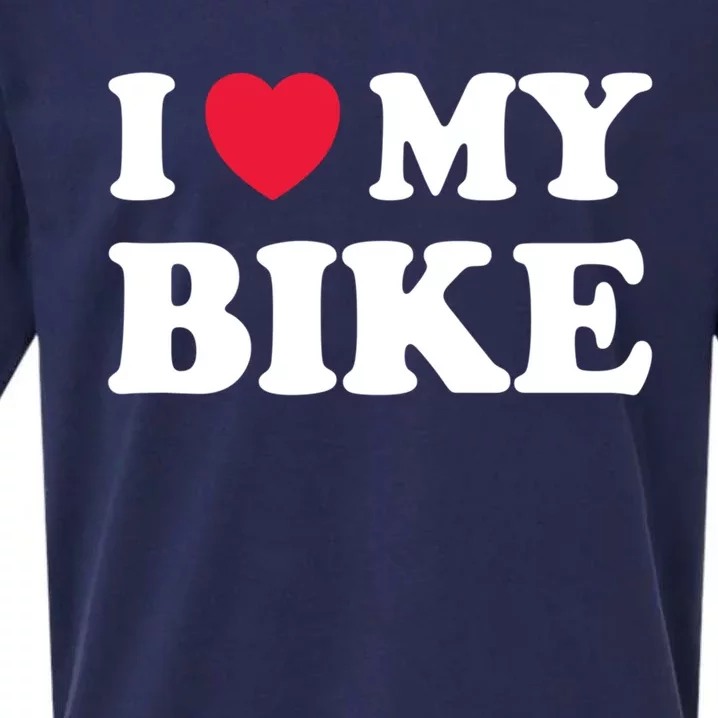 I Love My Bike Cute Gift Sueded Cloud Jersey T-Shirt