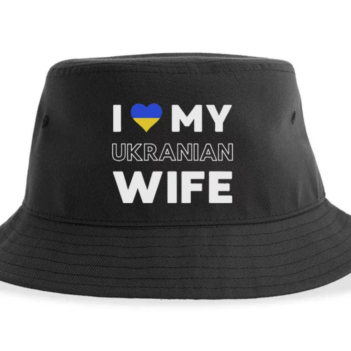 I Love My Ukrainian Wife Ukrainian Wife Ukraine Sustainable Bucket Hat