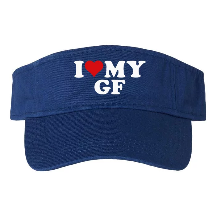 I Love My Hot Girlfriend I Heart My Hot Girlfriend Gf Valucap Bio-Washed Visor