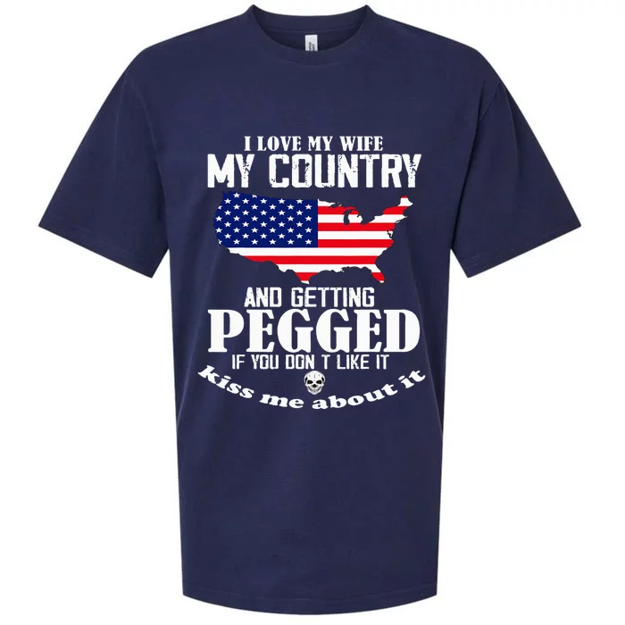 I Love My Wife My Country And Getting Pegged Sueded Cloud Jersey T-Shirt