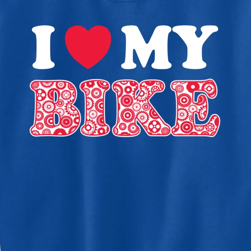 I Love My Bike Gift Kids Sweatshirt