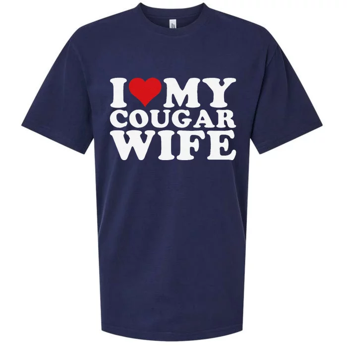 I Love My Cougar Wife I Heart My Cougar Wife Sueded Cloud Jersey T-Shirt