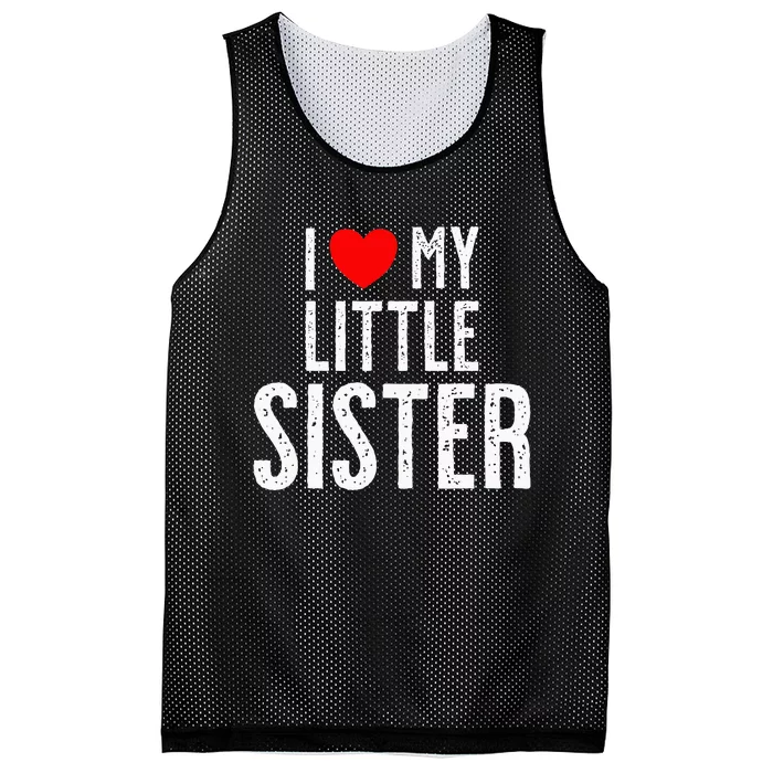 I Love My Little Sister Mesh Reversible Basketball Jersey Tank