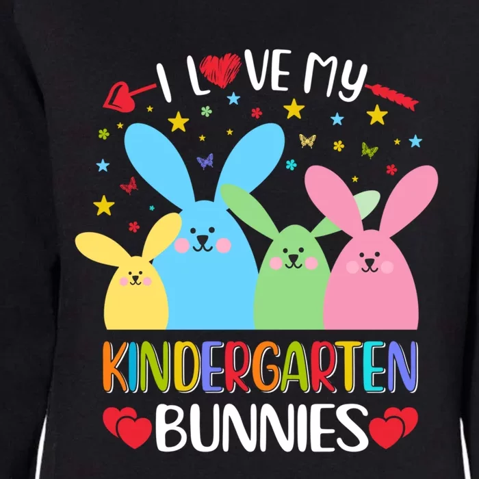 I Love My Kindergarden Bunnies Funny Teacher School Design Gift Womens California Wash Sweatshirt