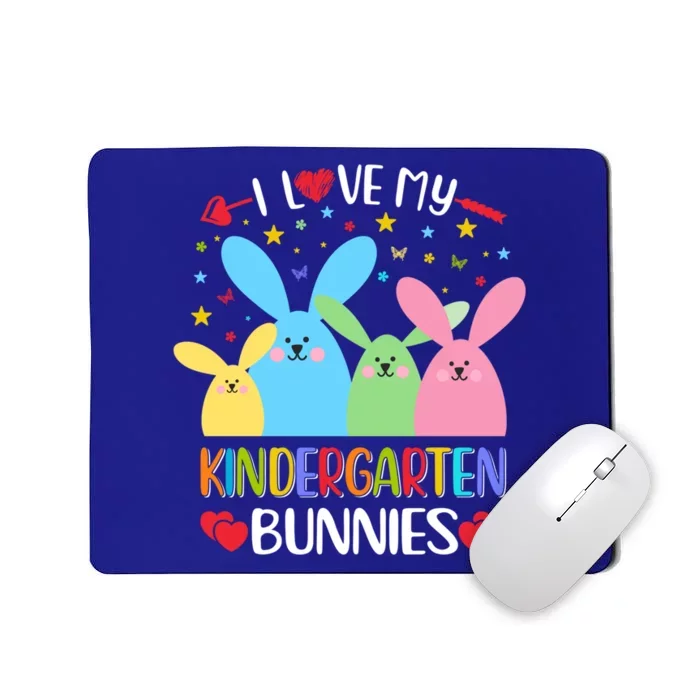 I Love My Kindergarden Bunnies Funny Teacher School Design Gift Mousepad