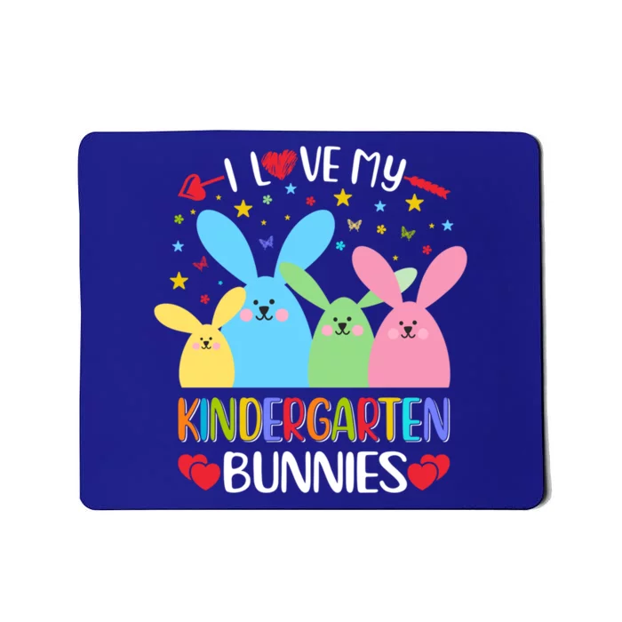 I Love My Kindergarden Bunnies Funny Teacher School Design Gift Mousepad