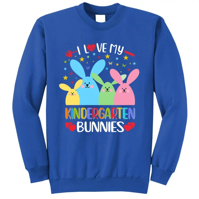 I Love My Kindergarden Bunnies Funny Teacher School Design Gift Tall Sweatshirt