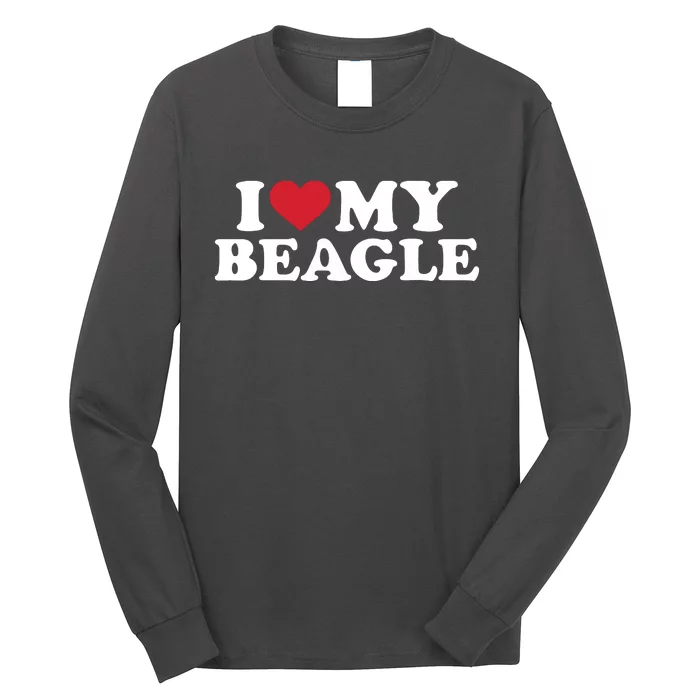 I Love My Beagle Long Sleeve Shirt