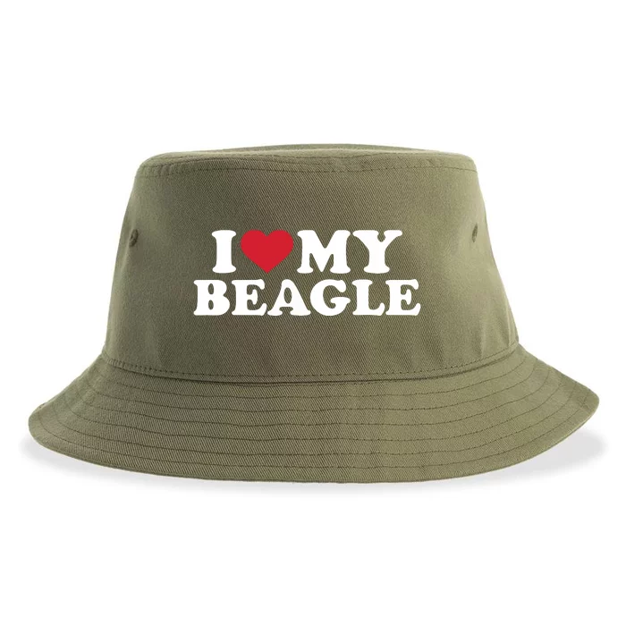 I Love My Beagle Sustainable Bucket Hat