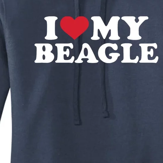 I Love My Beagle Women's Pullover Hoodie