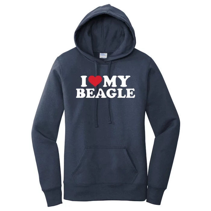 I Love My Beagle Women's Pullover Hoodie