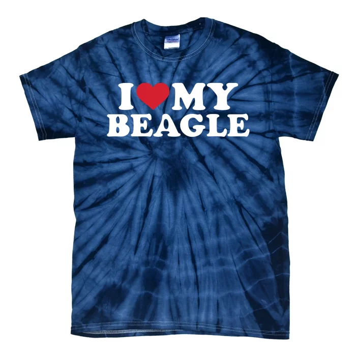 I Love My Beagle Tie-Dye T-Shirt