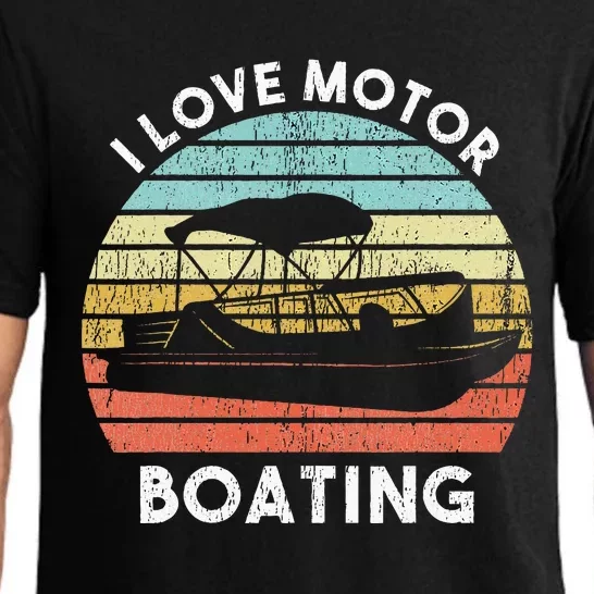 I Love Motor Boating Funny Boat Life Funny Boater Life Pajama Set