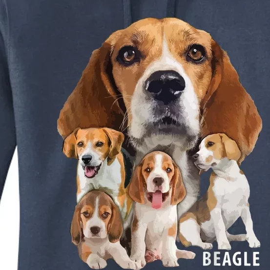 I Love My Beagle Dog Themed Funny Beagle Lover T Women's Pullover Hoodie