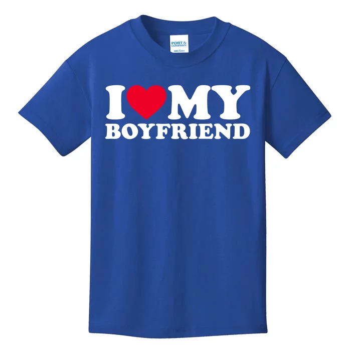 I Love My Boyfriend Gift I Heart My Boyfriend Gift Bf Gift Kids T-Shirt