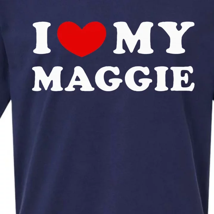 I Love My Maggie Sueded Cloud Jersey T-Shirt