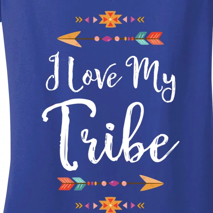 I Love My Tribe Sweet Teacher Appreciation Gift Women's V-Neck T-Shirt