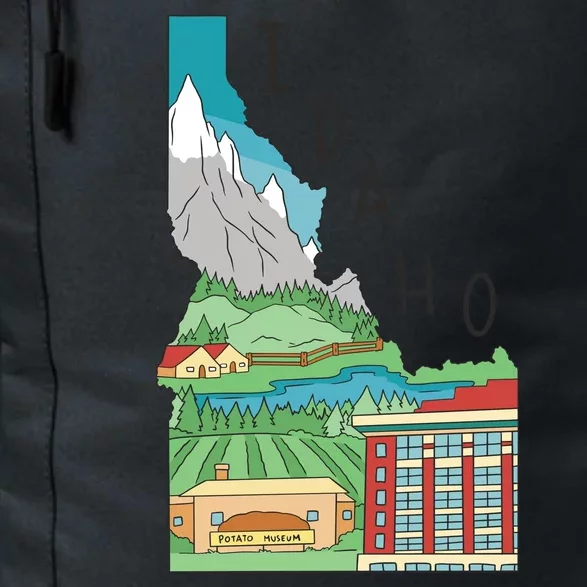 Idaho Landscape Map Daily Commute Backpack