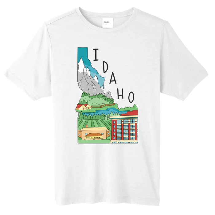 Idaho Landscape Map ChromaSoft Performance T-Shirt