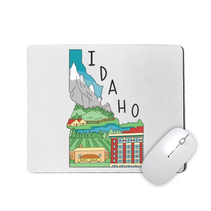 Idaho Landscape Map Mousepad