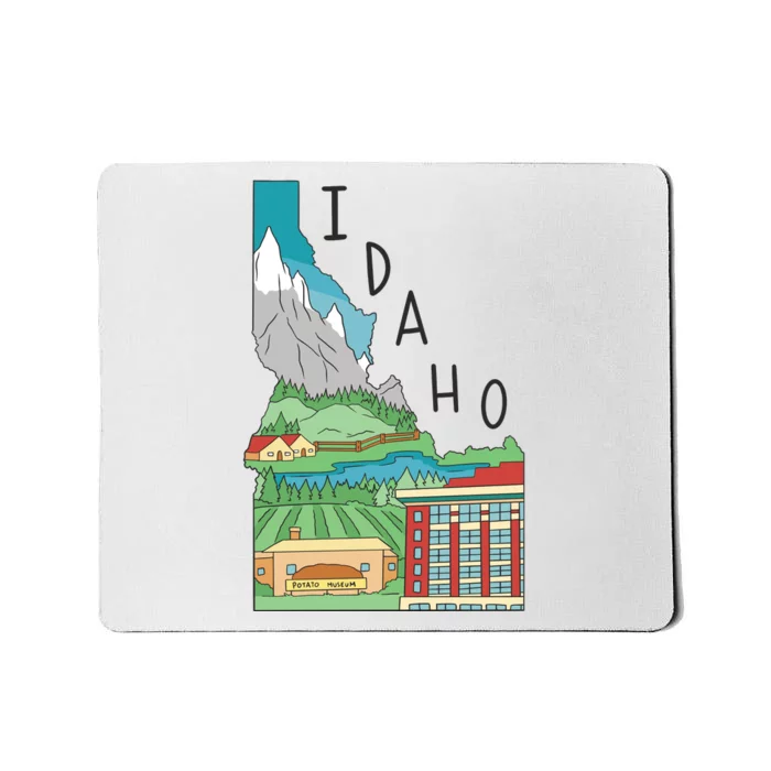 Idaho Landscape Map Mousepad