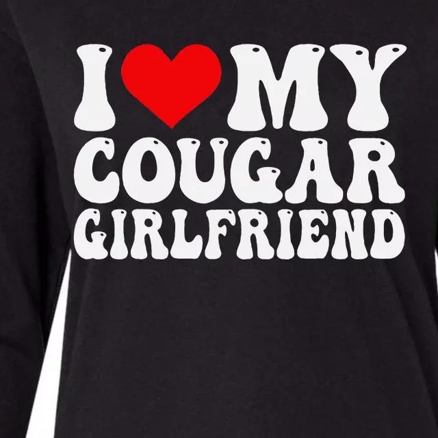 I Love My Cougar Girlfriend I Heart My Cougar Girlfriend GF Womens Cotton Relaxed Long Sleeve T-Shirt