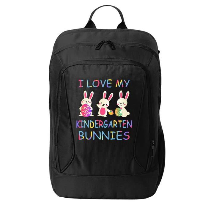 I Love My Kindergarten Bunnies Teacher Easter Bunny Teachers Gift City Backpack