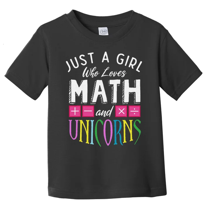 I Love Math Unicorns Mermicorn Mathematic Teacher Toddler T-Shirt