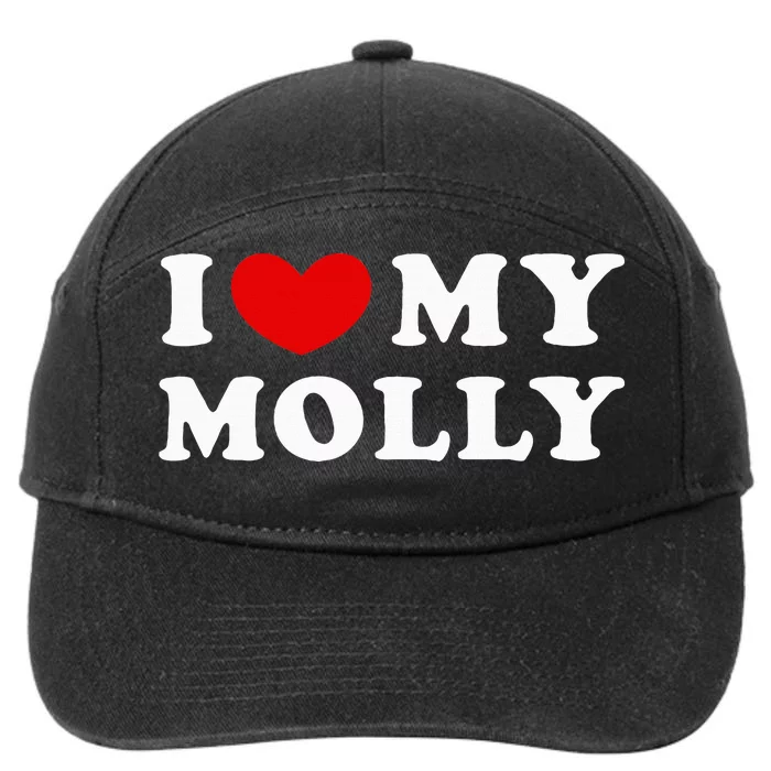 I Love My Molly I Heart My Molly funny quotes 7-Panel Snapback Hat