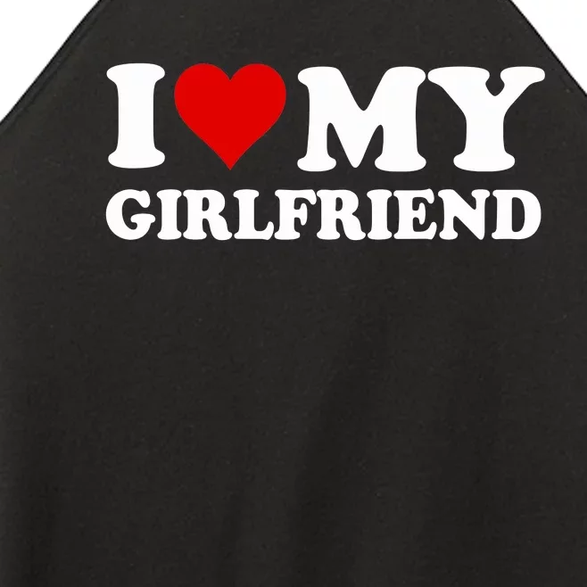 I Love My Girlfriend Gf I Heart My Girlfriend Gf Funny Women’s Perfect Tri Rocker Tank