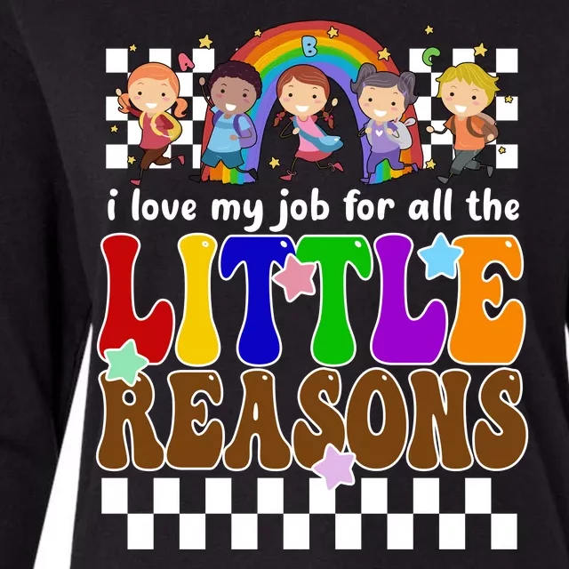 I Love My Job For All The Little Reasons Elementary Teacher Womens Cotton Relaxed Long Sleeve T-Shirt