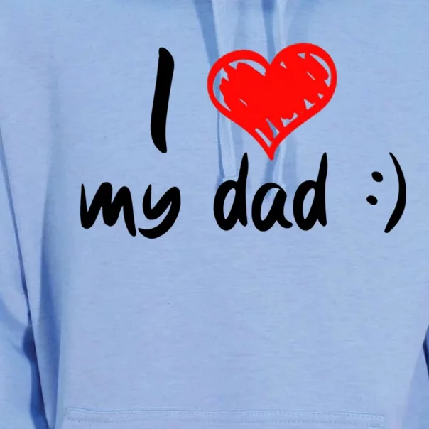 I Love My Dad TShirtCute I Love My Dad Unisex Surf Hoodie