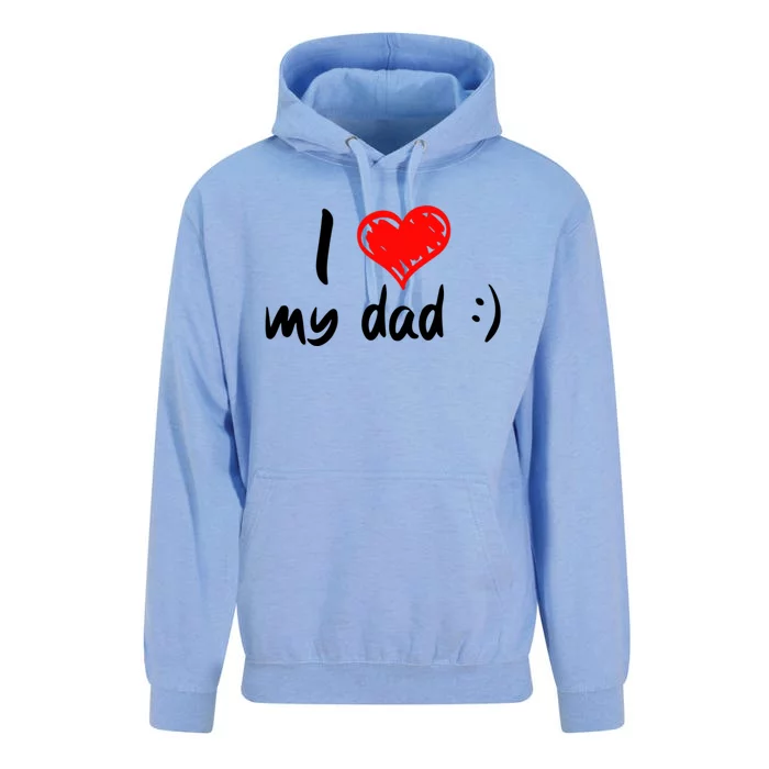 I Love My Dad TShirtCute I Love My Dad Unisex Surf Hoodie