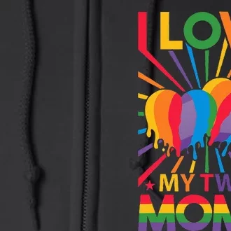 I love my two moms LGBT Full Zip Hoodie