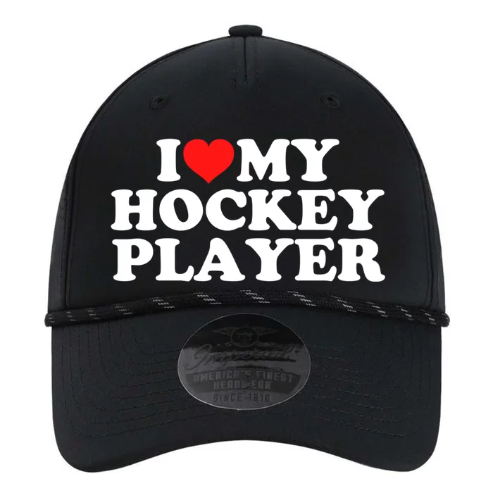 I Love My Hockey Player Cute Gift Performance The Dyno Cap