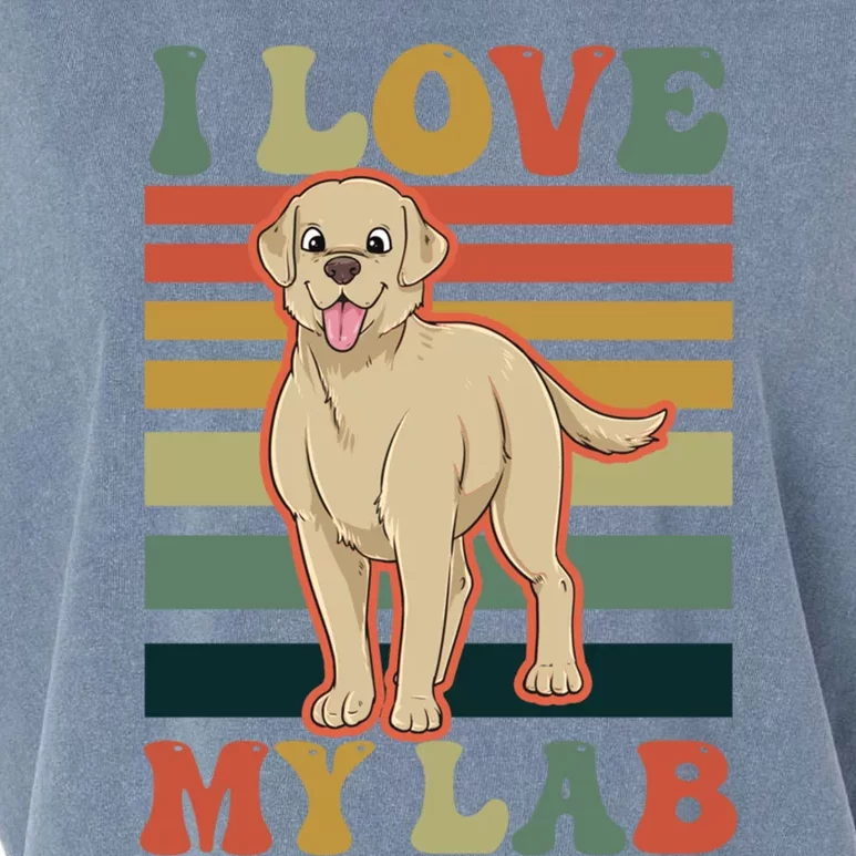 I Love My Lab Lab Mom Gift Garment-Dyed Women's Muscle Tee