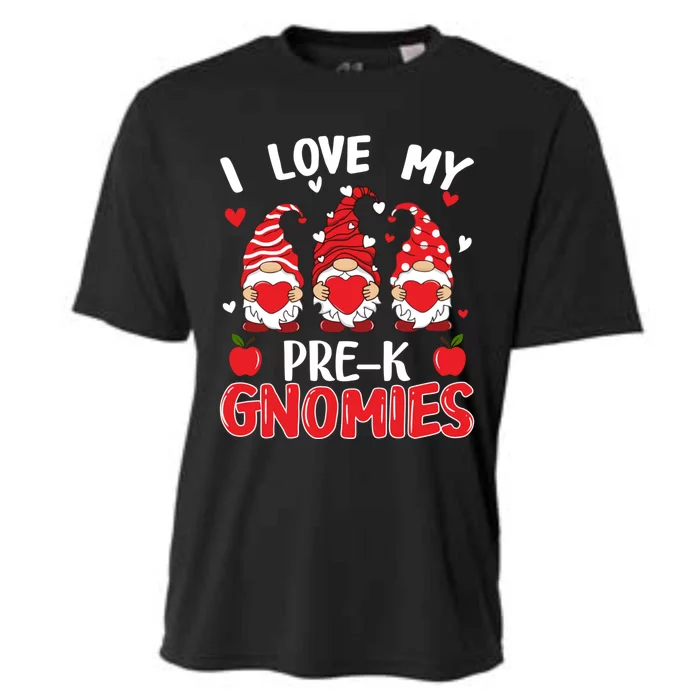 I Love My Pregiftk Gnomies Cute Valentines Day Teacher Funny Gift Cooling Performance Crew T-Shirt