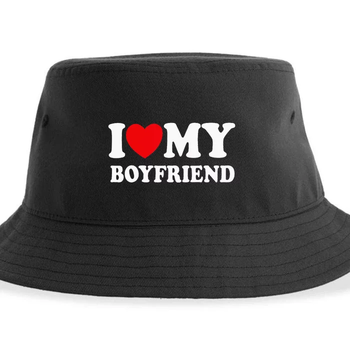 I Love My Boyfriend Sustainable Bucket Hat