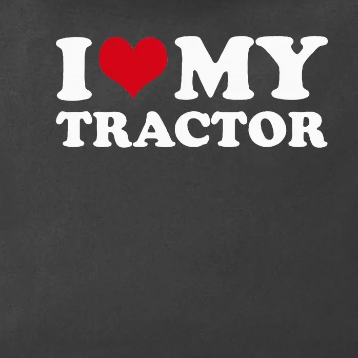 I Love My Tractor Zip Tote Bag