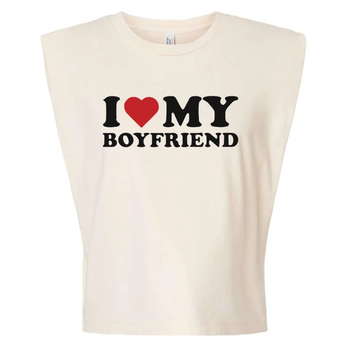 I Love My Boyfriend Baby Garment-Dyed Women's Muscle Tee