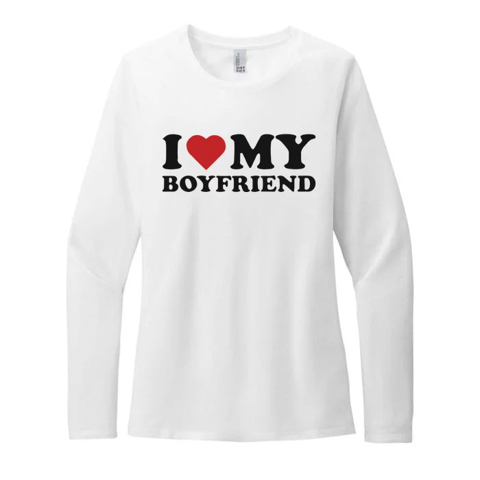 I Love My Boyfriend Baby Womens CVC Long Sleeve Shirt