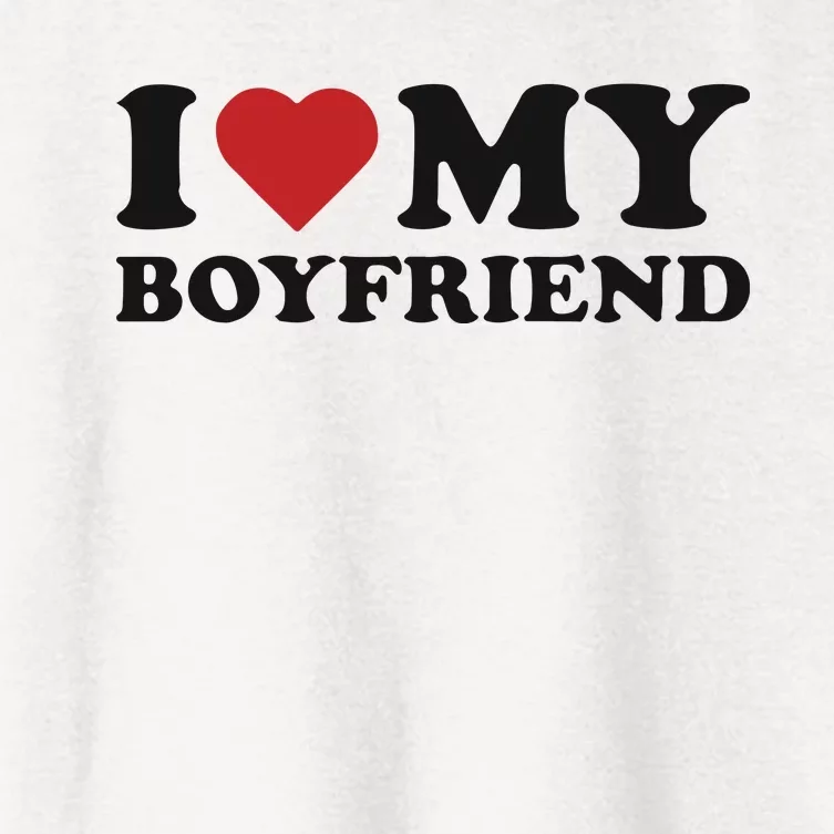 I Love My Boyfriend Baby Women's Crop Top Tee