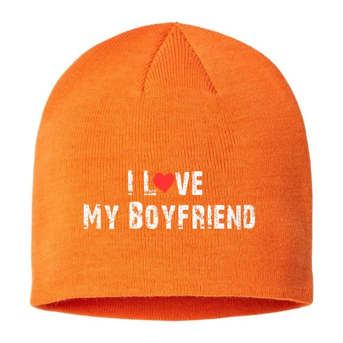 I Love My Boyfriend 8 1/2in Sustainable Knit Beanie