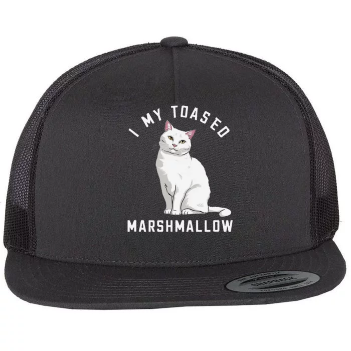 I Love My Toasted Marshmallow Flame Point Siamese Cat (1) Flat Bill Trucker Hat