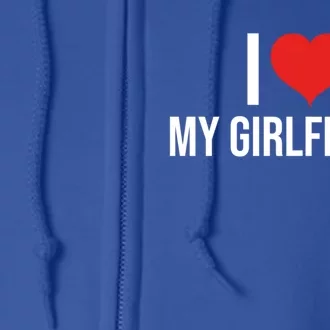 I Love My Friend Gift Cute Gift Full Zip Hoodie