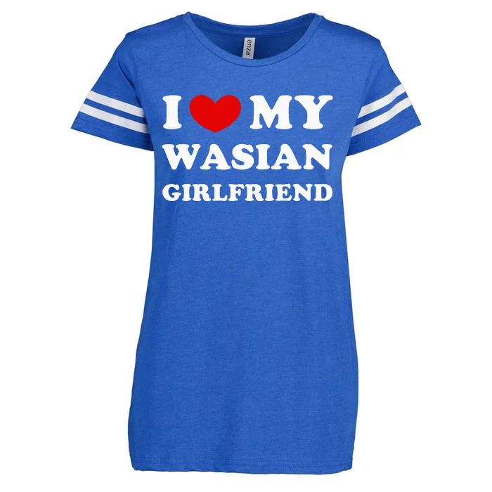 I Love My Wasian Girlfriend Enza Ladies Jersey Football T-Shirt